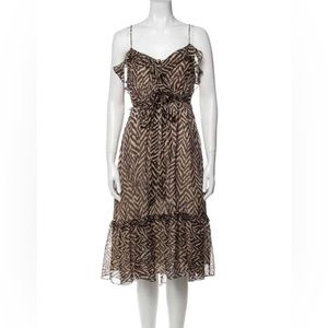 Milly zebra print silk dress size 2